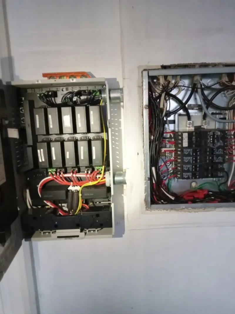 Electrical panel upgrade completed for Security Camera Wiring in Goose Creek Village